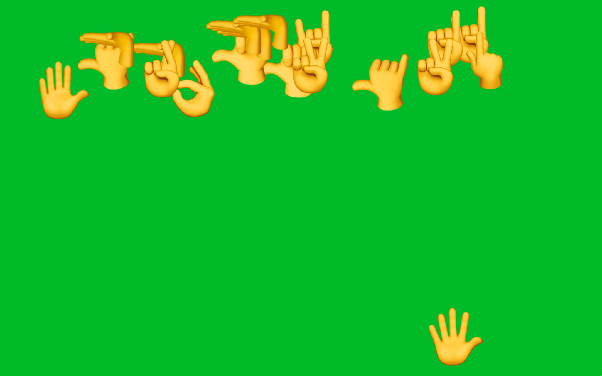 Claude Closky, ‘Hands Up,’ 2024, website (https://www.sittes.net/handsup/). 